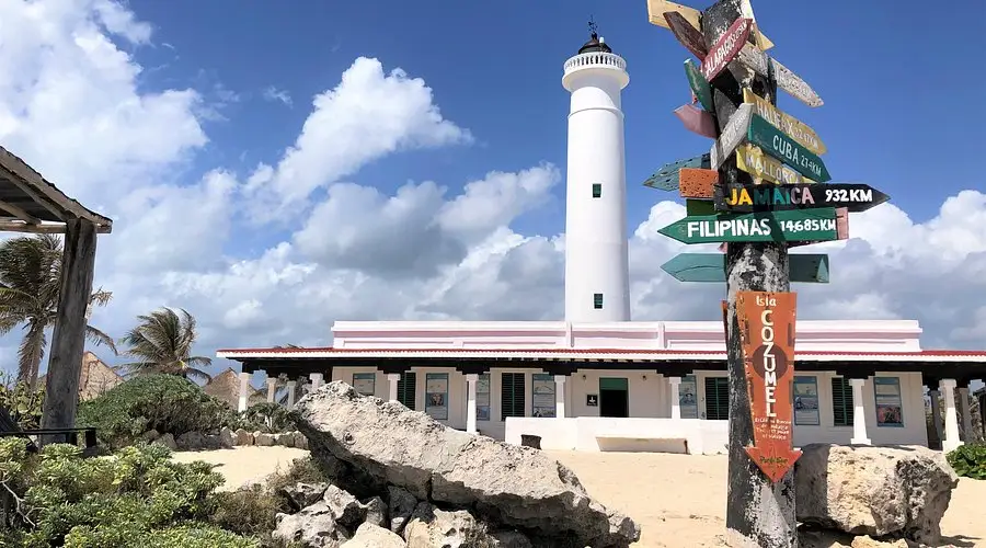 Celarain lighthouse at Punta Sur Eco Park on the southern tip of Cozumel