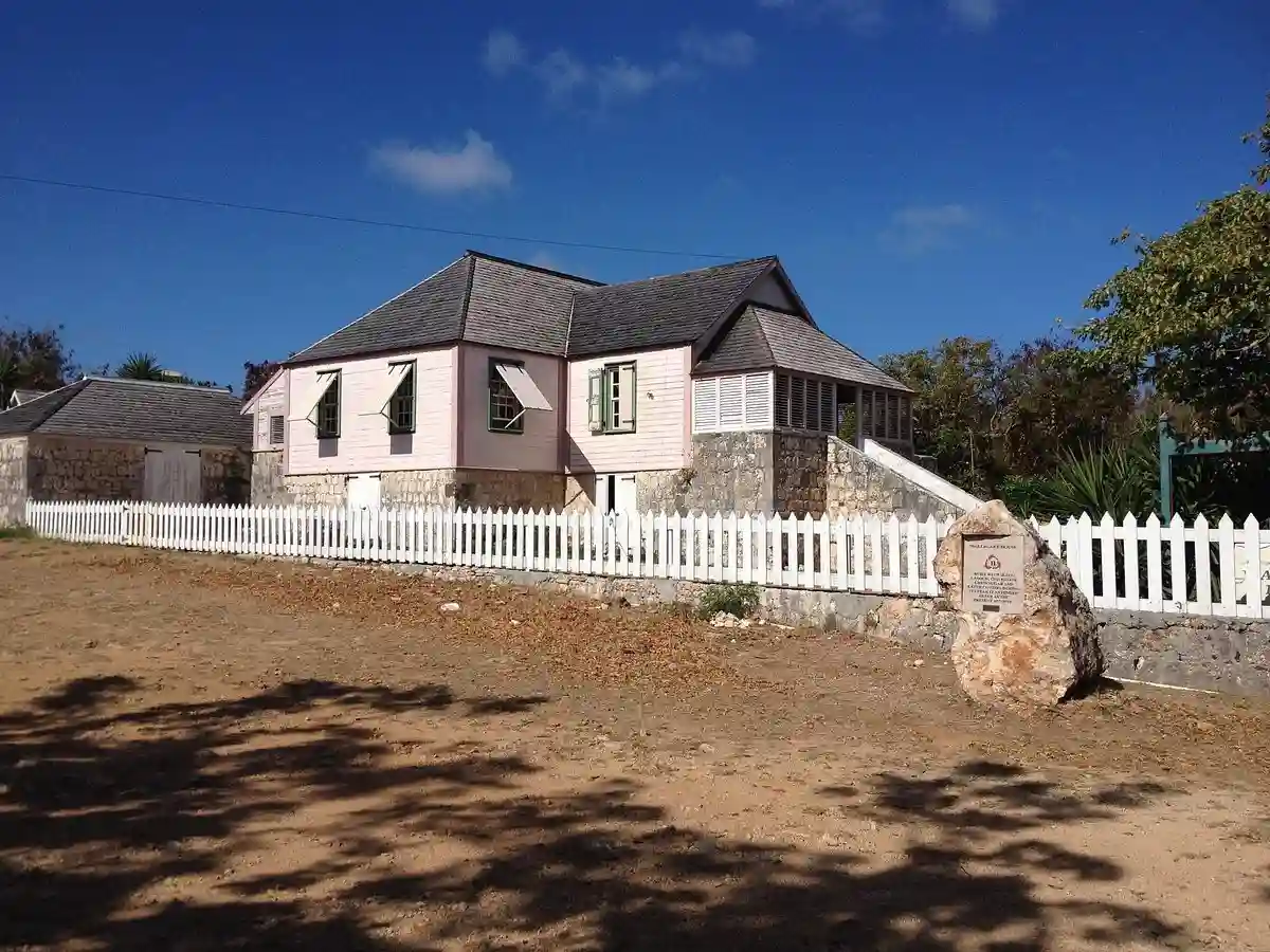 Historic Wallblake House, an 18th-century plantation house in The Valley, Anguilla